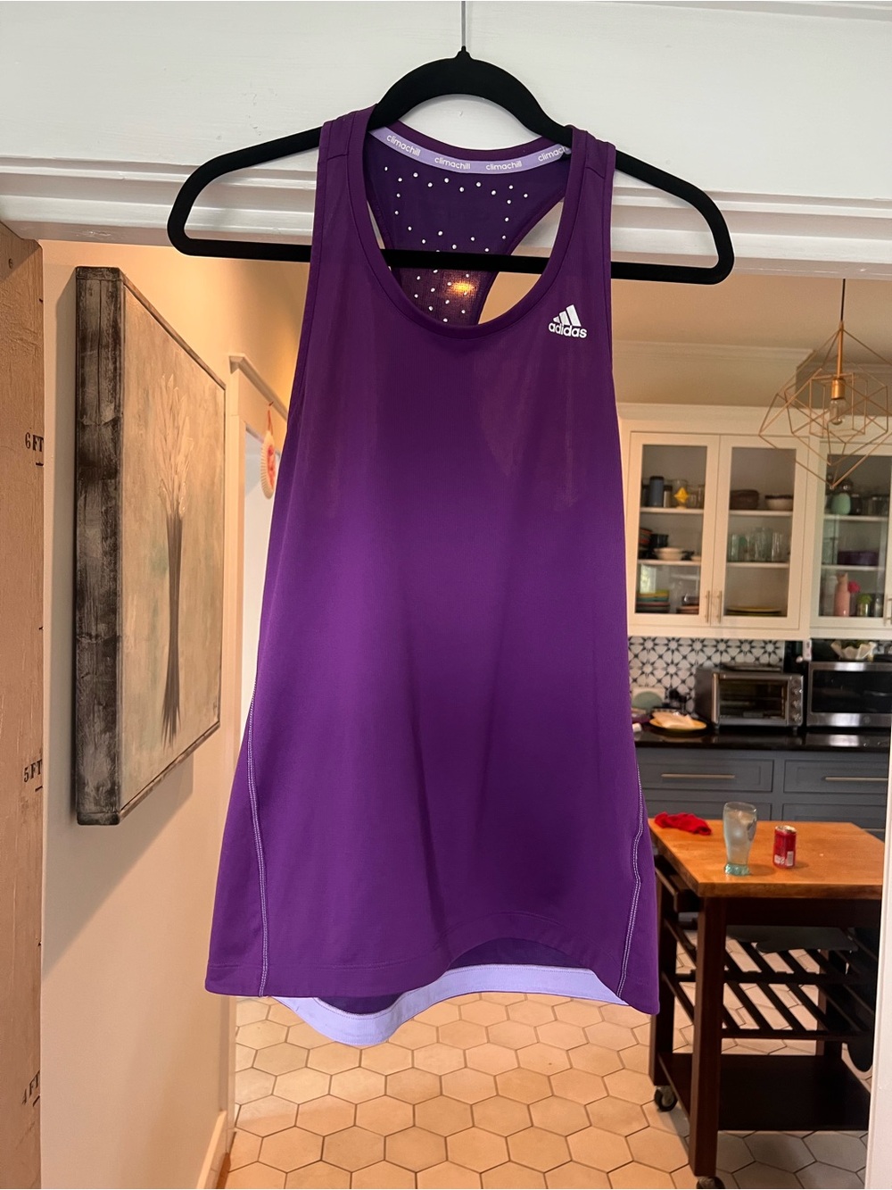 adidas climachill Purple Women's Athletic Racerback Tank